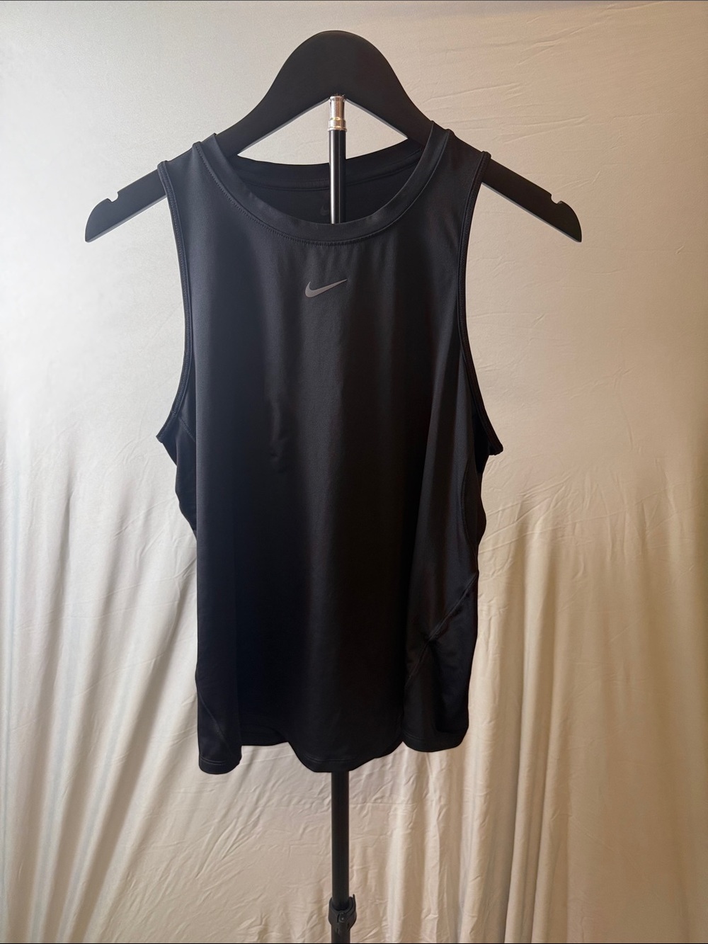 Nike Black Tank Top with Silver Swoosh DRI-FIT